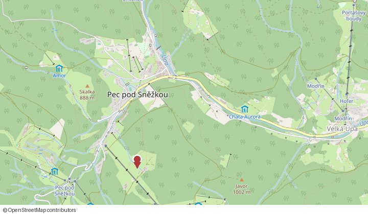 Mapa s vyznačenou polohou: Velká paseka 8, 542 54 Pec pod Sněžkou